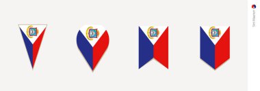 Sint Maarten bayrak dikey tasarım, vektör çizim.