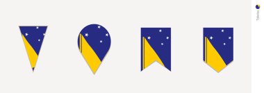 Tokelau bayrak dikey tasarım, vektör çizim.