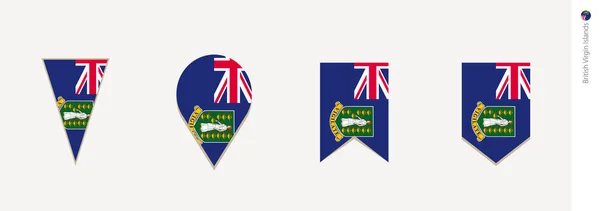 英属维尔京群岛国旗在垂直设计 向量例证 — 图库矢量图片