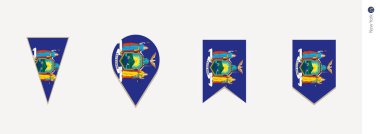 New York bayrak dikey tasarım, vektör çizim.