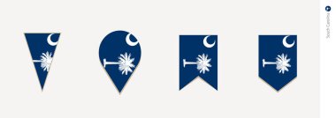 Güney Carolina bayrak dikey tasarım, vektör çizim.