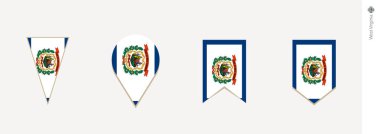 Batı Virginia bayrak dikey tasarım, vektör çizim.