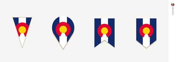 Drapeau Colorado Conception Verticale Illustration Vectorielle — Image vectorielle