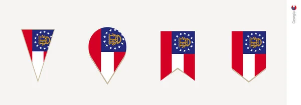 Γεωργία Σημαία Στο Κάθετο Σχέδιο Εικονογράφηση Διάνυσμα — Διανυσματικό Αρχείο
