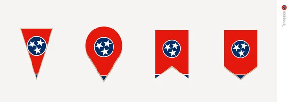 Tennessee Σημαία Στο Κάθετο Σχέδιο Εικονογράφηση Διάνυσμα — Διανυσματικό Αρχείο