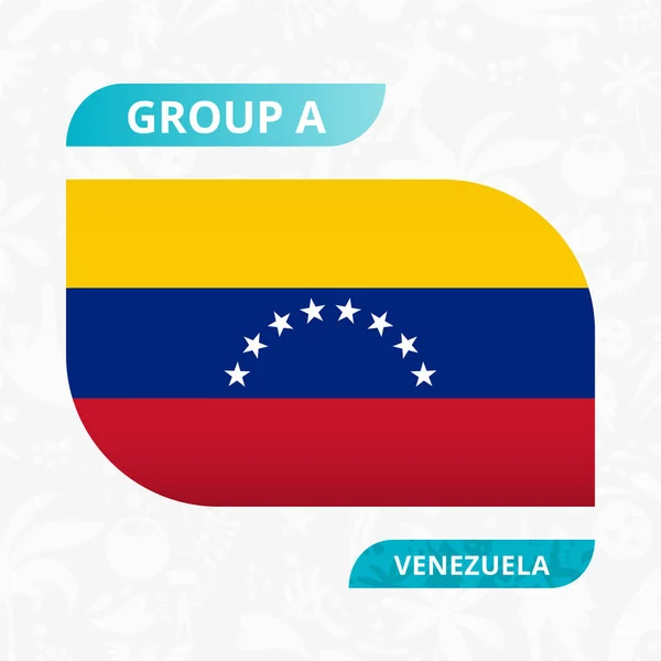 Venezuela Mannschaftsfahne, im Stil eines Fußballturniers — Stockvektor