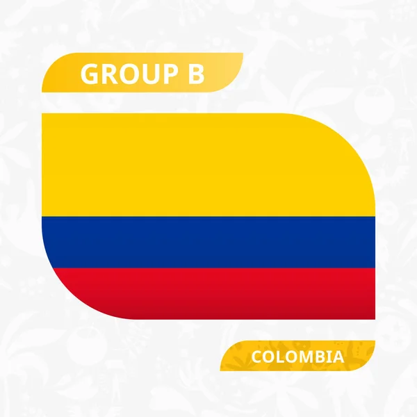 Колумбійський команда прапор, виконані в стилі Футбол конкурсу — стоковий вектор