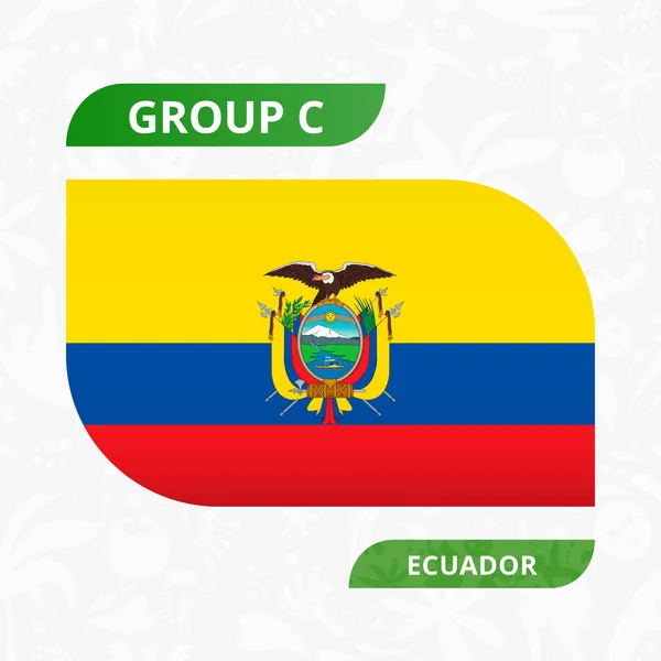 Прапор Еквадорських команди, виконані в стилі Футбол конкурсу — стоковий вектор