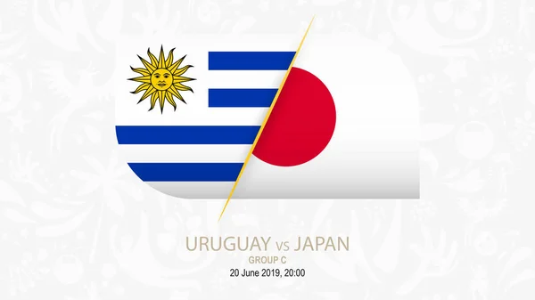Уругвай проти Японії, футбольні змагання Група C. — стоковий вектор