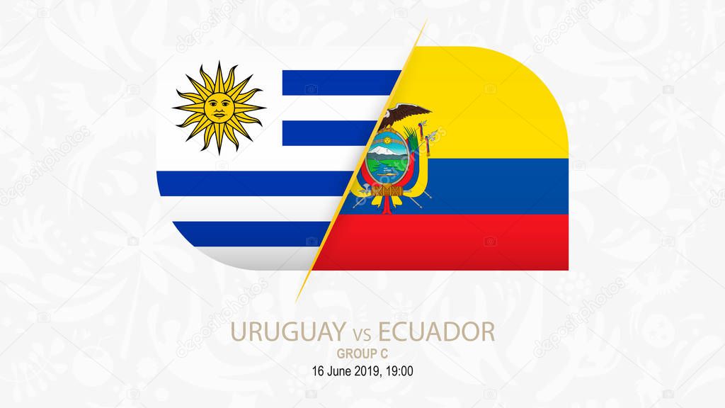 Uruguay vs Ecuador, Football competition Group C. 