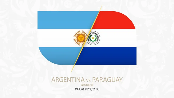 Аргентини проти Парагвай, футбольні змагання Група B. — стоковий вектор