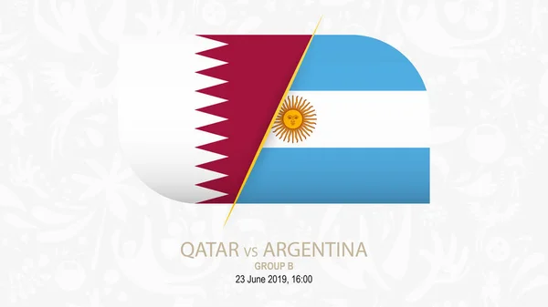Катар проти Аргентини Футбол конкурсу Група B. — стоковий вектор