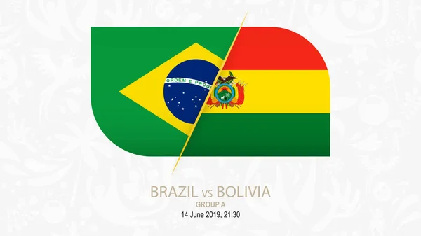 Brasil vs Bolivia, Competición de fútbol Grupo A . — Archivo Imágenes Vectoriales