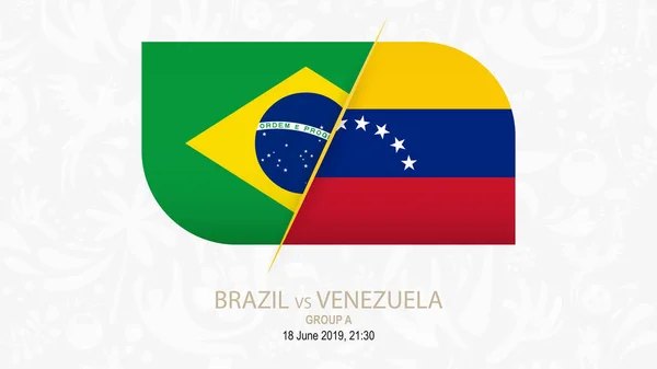 Brasil vs Venezuela, Competición de fútbol Grupo A . — Archivo Imágenes Vectoriales
