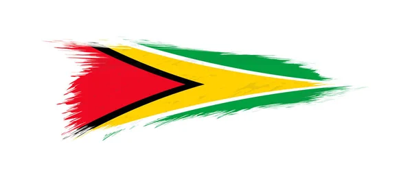 Bandiera della Guyana in pennellata grunge . — Vettoriale Stock