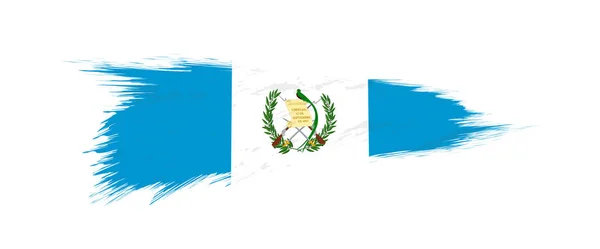 Drapeau du Guatemala en coup de pinceau . — Image vectorielle