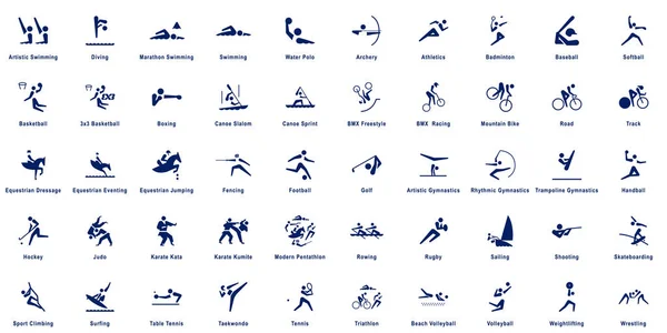 Spor sembollerin, 50 spor vektör ikonlar topluluğu