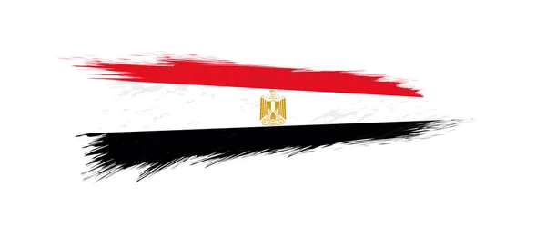 Bandera de Egipto en pincelada grunge . — Vector de stock