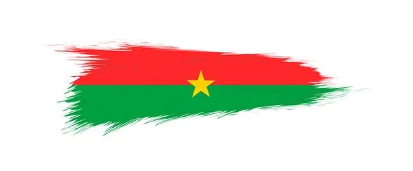 Σημαία της Μπουρκίνα Φάσο grunge πινελιάς. — Διανυσματικό Αρχείο