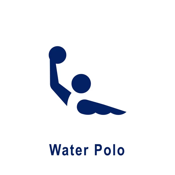 Wasserball-Piktogramm, neue Sport-Ikone. — Stockvektor