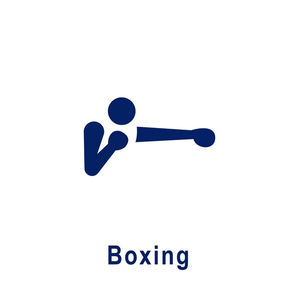 Box-Piktogramm, neue Sport-Ikone. — Stockvektor