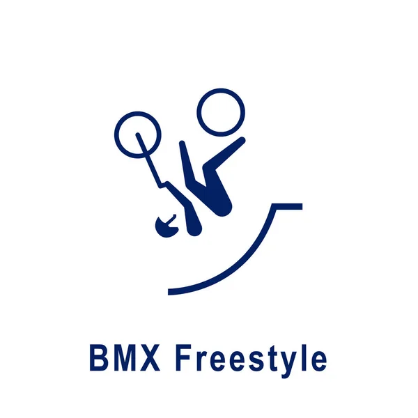 Pictograma BMX Freestyle, nuevo icono deportivo . — Vector de stock