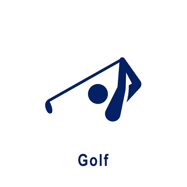 Golf pictogram, pictogram van nieuwe sport. — Stockvector