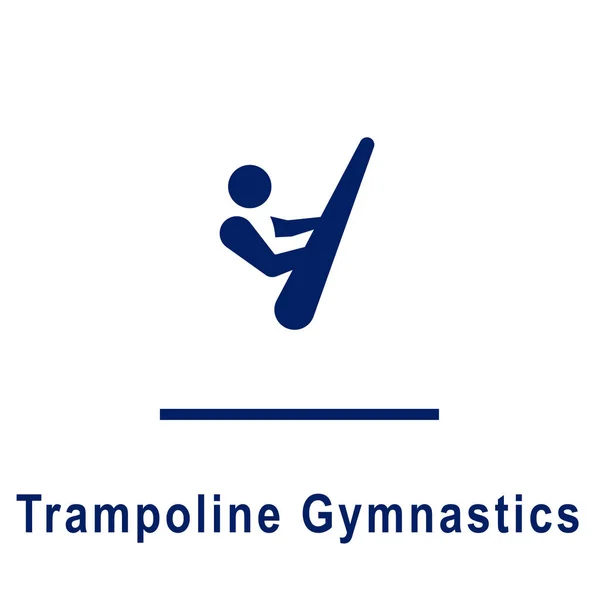 Trampolina gimnastyka piktogram, ikona nowy sport. — Wektor stockowy