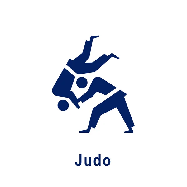 Judo piktogram, ikona nowy sport. — Wektor stockowy