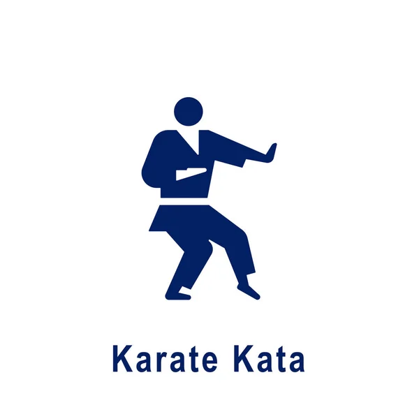 Karate Kata pictogram, pictogram van nieuwe sport. — Stockvector