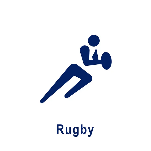 Rugby pictogram, new sport icon. — Stock Vector