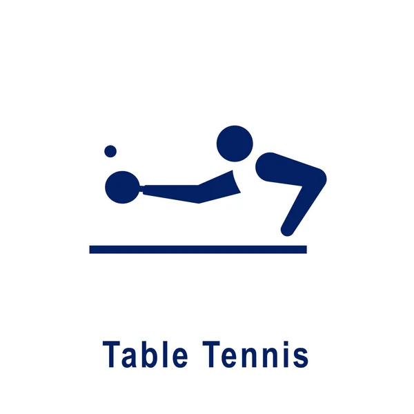 Tenis stołowy piktogram, ikona nowy sport. — Wektor stockowy