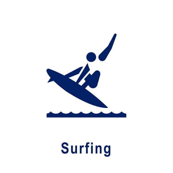 Pictograma de surf, nuevo icono deportivo . — Vector de stock