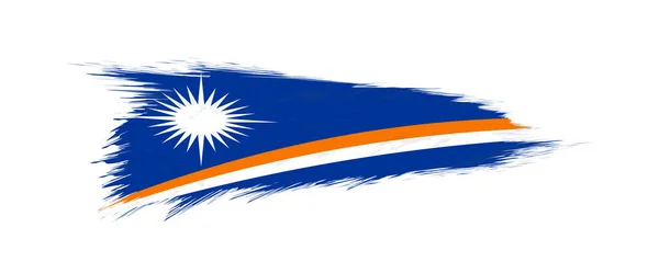 Bandera de Islas Marshall en pincelada grunge . — Archivo Imágenes Vectoriales