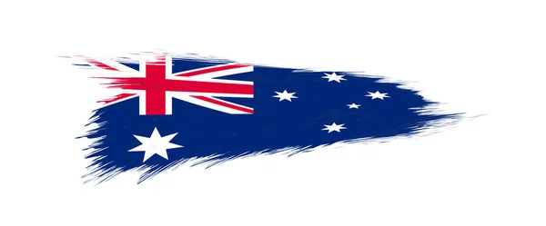 Drapeau de l'Australie en coup de pinceau . — Image vectorielle