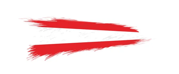 Bandera de Austria en pincelada grunge . — Vector de stock