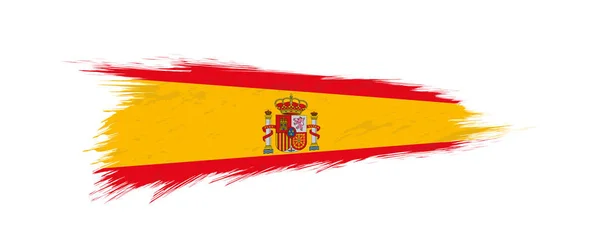 Bandera de España en pincelada grunge . — Archivo Imágenes Vectoriales