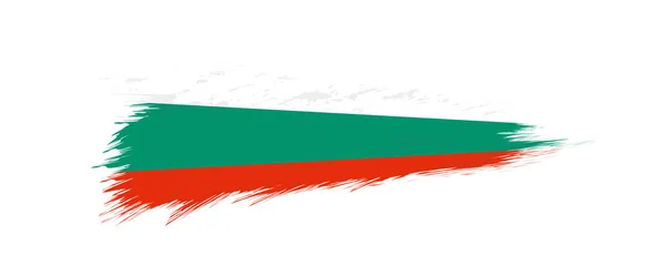 Bandera de Bulgaria en pincelada grunge . — Vector de stock