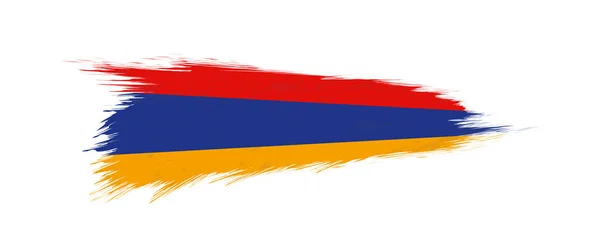 Bandera de Armenia en pincelada grunge . — Vector de stock