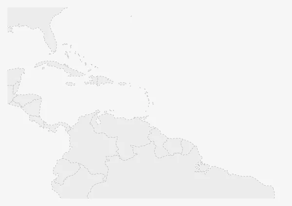 Mapa Ameryki z podświetloną mapę Grenada — Wektor stockowy