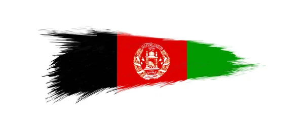 Flag of Afghanistan in grunge brush stroke. — Stock Vector