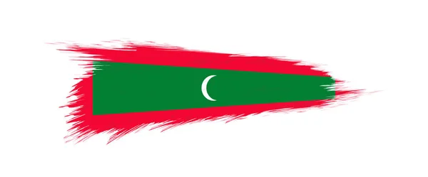 Drapeau des Maldives en coup de pinceau . — Image vectorielle