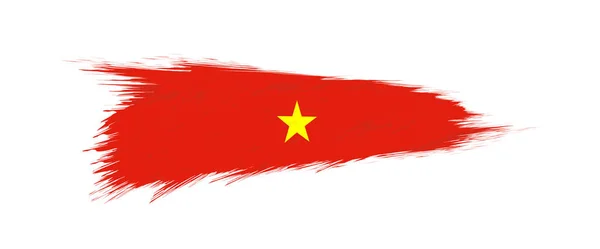 Bandera de Vietnam en pincelada grunge . — Vector de stock