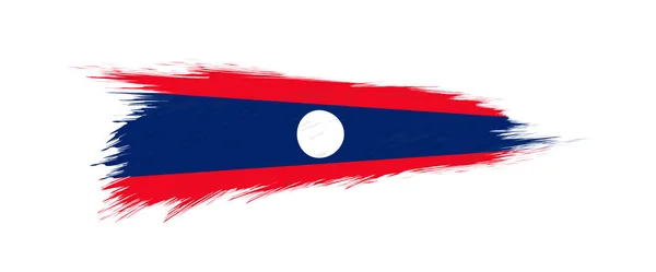 Bandera de Laos en pincelada grunge . — Archivo Imágenes Vectoriales