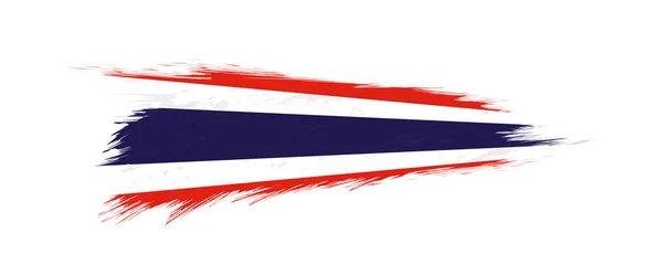 Flagge Thailands im Grunge-Pinselstrich. — Stockvektor