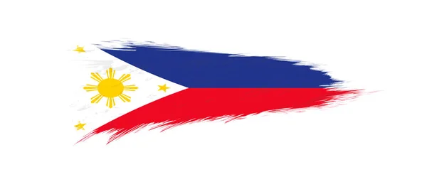 Флаг Филиппин в мазке гранж-кисти . — стоковый вектор