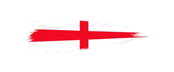 Bandera de Inglaterra en pincelada grunge . — Vector de stock