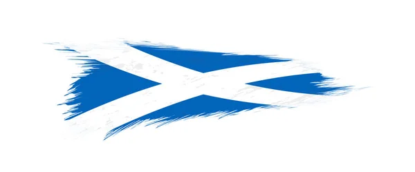 Bandiera della Scozia in pennellata grunge . — Vettoriale Stock
