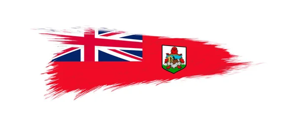 Drapeau des Bermudes en coup de pinceau . — Image vectorielle