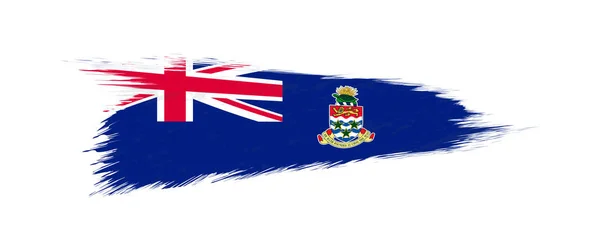 Bandeira das Ilhas Cayman em pincelada grunge . — Vetor de Stock
